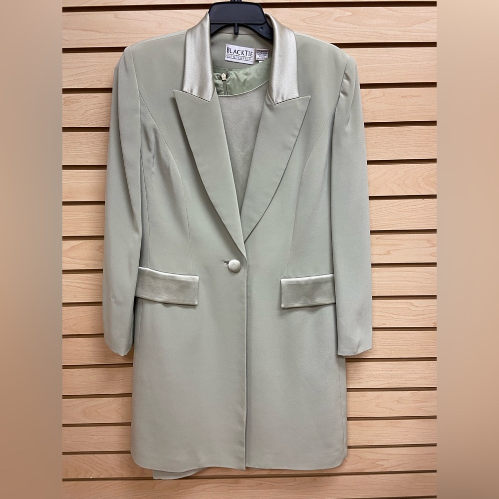 BLACKTIE FANCY RICH LOOKING WOMEN TUXIDO DRESS WITH BLAZER SIZE 10